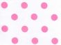 Large Pink Polka Dot on White Background Polycotton Print