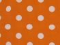 Large White Polka Dot on Orange Background Polycotton Print