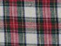 Raw Silk Noile Tartan, White