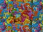 Cubist Faces Cotton Print