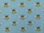 Busy Bees Cotton Poplin Print, Light Blue