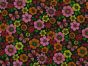 Butterfly Blossoms Polycotton Print, Black