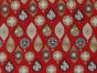 Christmas Baubles Cotton Print, Red