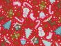 Christmas Delights Polycotton Print, Red