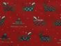 Christmas Sausage Dog Polycotton Print, Red