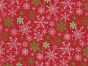Christmas Snowflake Organic GOTS Cotton Poplin, Red