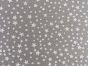 Christmas Stars Cotton Print, Silver