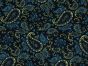 Classic Paisley Cotton Corduroy, Navy