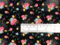 Sew Time Cotton Print, Florals, Dark