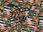 Tropical Troupe Cotton Print, Flamingo Stripe