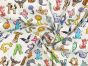 Animal Alphabet Cotton Print