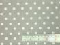 Craft Collection Cotton Print, Pea Spot, Silver