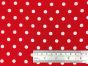 Craft Collection Cotton Print, Pea Spot, Red