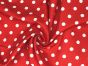 Craft Collection Cotton Print, Pea Spot, Red