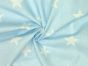 Craft Collection Cotton Print, Large Star, Light Blue