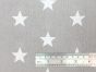 Craft Collection Cotton Print, Large Star, Silver