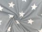 Craft Collection Cotton Print, Large Star, Dark Grey