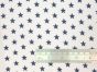 Craft Collection Cotton Print, Small Coloured Star, Navy