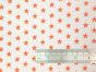 Craft Collection Cotton Print, Small Coloured Star, Orange