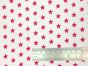 Craft Collection Cotton Print, Small Coloured Star, Cerise