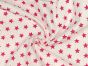 Craft Collection Cotton Print, Small Coloured Star, Cerise