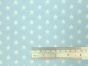Craft Collection Cotton Print, Small White Star, Light Blue