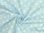 Craft Collection Cotton Print, Small White Star, Light Blue