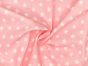 Craft Collection Cotton Print, Small White Star, Candy Pink