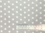 Craft Collection Cotton Print, Small White Star, Silver