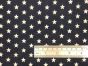 Craft Collection Cotton Print, Small White Star, Navy