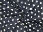 Craft Collection Cotton Print, Small White Star, Navy