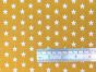 Craft Collection Cotton Print, Small White Star, Mustard