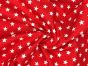 Craft Collection Cotton Print, Small White Star, Red