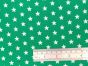 Craft Collection Cotton Print, Small White Star, Emerald