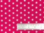 Craft Collection Cotton Print, Small White Star, Cerise