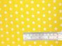 Craft Collection Cotton Print, Small White Star, Yellow