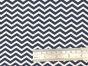 Craft Collection Cotton Print, Chevron, Navy