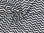 Craft Collection Cotton Print, Chevron, Navy