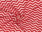 Craft Collection Cotton Print, Chevron, Red