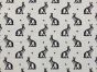 Country Bunny Cotton Print, Grey