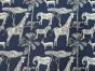 Cotton Rich Woven Tapestry, Mono Safari, Navy