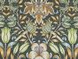 Cotton Rich Woven Tapestry, William Morris Lily Pomegranate, Ebony