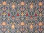 Cotton Rich Woven Tapestry, William Morris Persian, Navy
