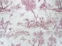 Country Toile Cotton Rich Panama Canvas, Red