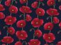 Dainty Poppy Cotton Poplin Print, Navy