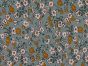 Daisy Parade Viscose Poplin Print, Steel Blue