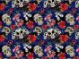 Day Of The Dead Cotton Print, Blue