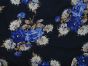 Deadstock Lightweight Cotton Floral Bouquet, Blue