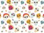 Deco Skullz Cotton Print, White