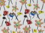 Deco Tulips Cotton Print, White